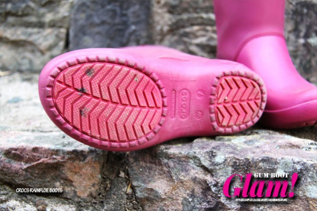 Glam Gum Boots! Crocs Pomegranate Rainfloe Boots on www.stylescoop.co.za