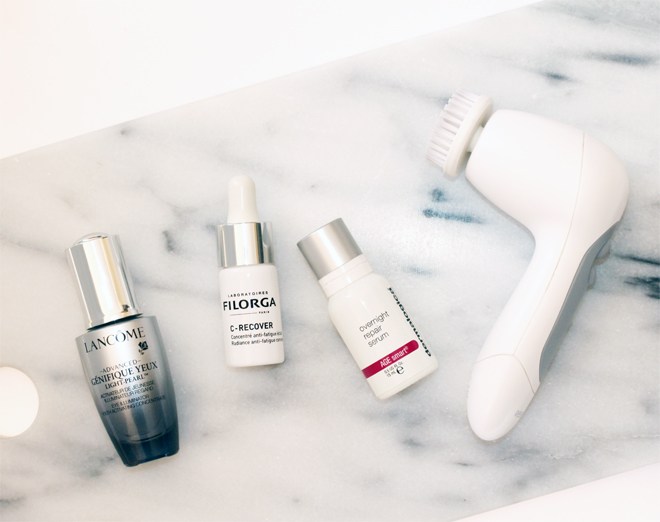 skincare-review-july-2015-south-african-beauty-blog-lancome-genefique-yeux-light-pearl-dermalogica-overnight-repair-serum-filorga-crecover-olay-regenerist-3point-cleansing-system