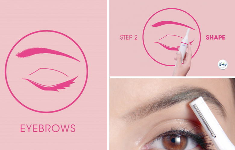 veet-sensitive-touch-electric-trimmer-how-to-contour-brows-step-by-step